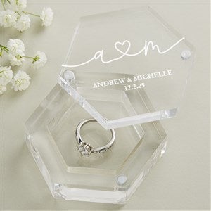 Personalized Acrylic Ring Box - Drawn Together By Love