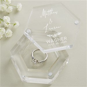Elegant Couple Personalized Acrylic Ring Box