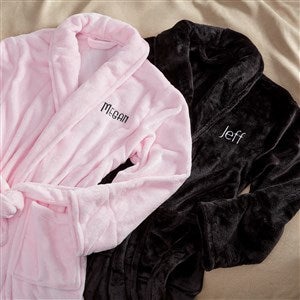 Couples Classic Comfort Embroidered Luxury Fleece Robes  - 41251