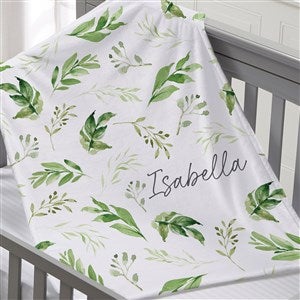 Botanical Baby Personalized 30x40 Plush Fleece Baby Blanket