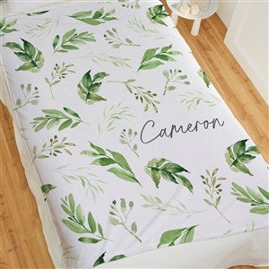 Botanical Baby Personalized 50x60 Plush Fleece Baby Blanket