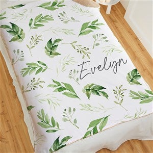 Botanical Baby Personalized 50x60 Sherpa Baby Blanket