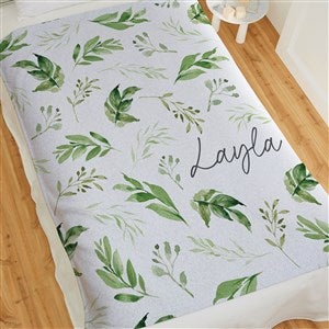 Botanical Baby Personalized 50x60 Sweatshirt Baby Blanket