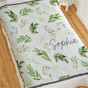 Botanical Baby Personalized 56x60 Woven Baby Throw