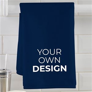Design Your Own Personalized Hand Towel - Navy Blue