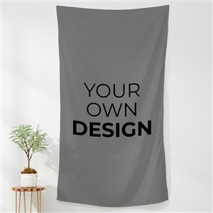 Design Your Own Personalized 35x60 Wall Tapestry- Grey