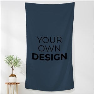 Design Your Own Personalized 35x60 Wall Tapestry- Navy Blue
