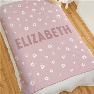 Retro Daisy Personalized 60x80 Sherpa Blanket