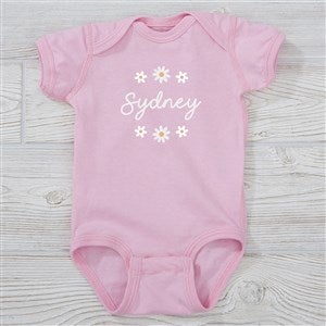 Retro Daisy Personalized Baby Bodysuit