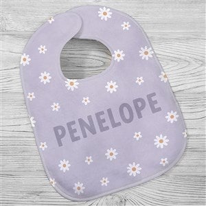Retro Daisy Personalized Baby Bib