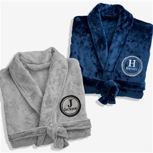 Embroidered Fleece Robes - Gentleman