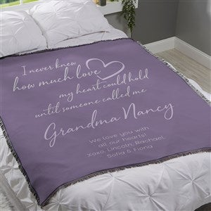 Grandparents Love Personalized 56x60 Woven Throw
