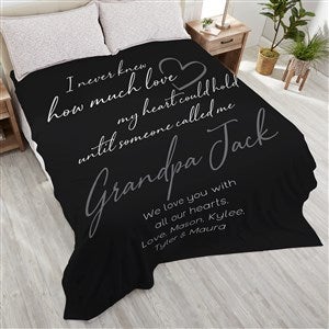 Grandparents Love Personalized 90x108 Plush Fleece Blanket