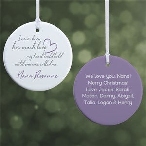 Grandparents Love Personalized Premium Ornament- 2.85 Glossy - 2 Sided