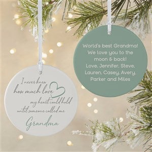 Grandparents Love Personalized Ornament- 3.75 Matte - 2 Sided