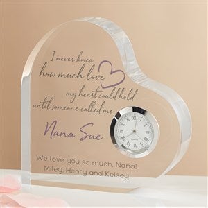 Grandparents Love Personalized Heart Clock