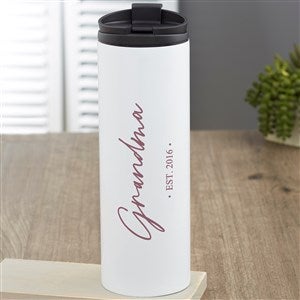Grandma & Grandpa Established Personalized 16 oz. Photo Travel Tumbler