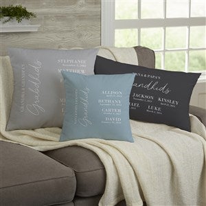 Grandchildren Birthdates Personalized Throw Pillows  - 41482