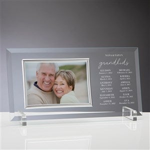 Grandchildren Birthdates Personalized Glass Picture Frame  - 41486