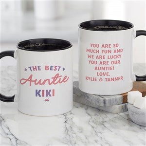 The Best Auntie Personalized Coffee Mug 11oz.- Black