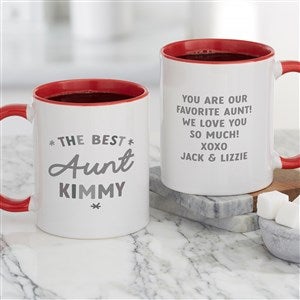 The Best Auntie Personalized Coffee Mug 11oz.- Red
