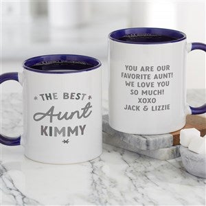 The Best Auntie Personalized Coffee Mug 11oz.- Blue