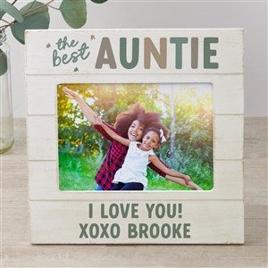 The Best Auntie Personalized Shiplap Picture Frame - 5x7 Horizontal