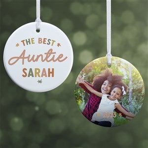 The Best Auntie Personalized Premium Ornament- 2.85 Glossy - 2 Sided
