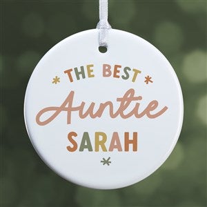 The Best Auntie Personalized Premium Ornament- 2.85 Glossy - 1 Sided