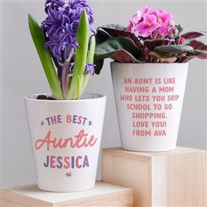 The Best Auntie Personalized Mini Flower Pot