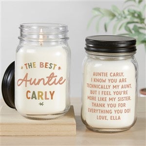 The Best Auntie Personalized Candle Jar