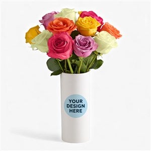 Personalized Logo White Ceramic Vase  - 41500