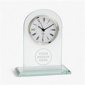 Engraved Logo Glass Clock  - 41548