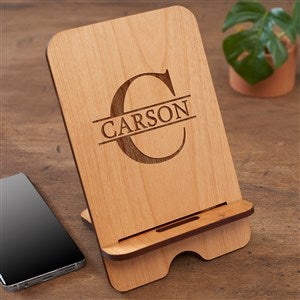 Namely Yours Personalized Phone Stand - Natural Wood