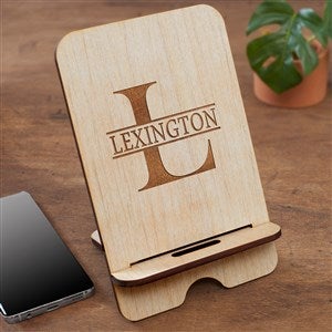 Namely Yours Personalized Wood Phone Stand - White