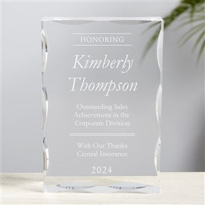 Performing with Excellence Personalized Keepsake Block