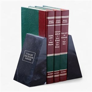 Personalized Logo Marble Bookends  - 41573