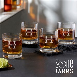 Smile Farms - Luigi Bormioli® Lavish Last Name Engraved Old Fashioned Whiskey Glass