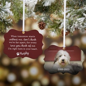 Pet Memorial Personalized Photo 2-Sided Ornament
