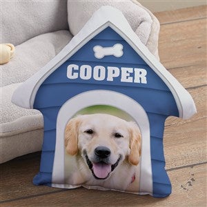 Dog House Personalized Photo Throw Pillow