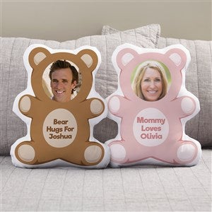 Teddy Bear Personalized Photo Character Throw Pillow