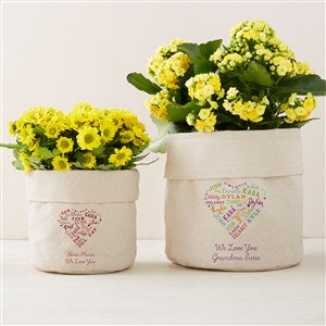 Personalized Canvas Flower Planter - Close to Her Heart - 41693