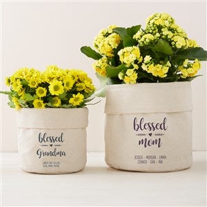 Blessed Personalized Canvas Flower Planter  - 41704