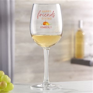 Friendsgiving Personalized White Wine Glass