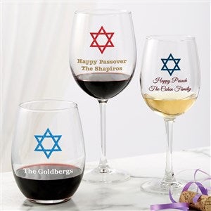 Choose Your Icon Personalized Passover Wine Glass Collection