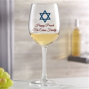 Choose Your Icon Personalized Passover White Wine Glass