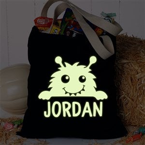 Glow-In-The-Dark Monster Personalized Halloween Treat Bag