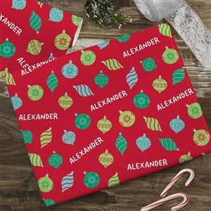 Retro Ornament Personalized Wrapping Paper Roll - 18ft Roll