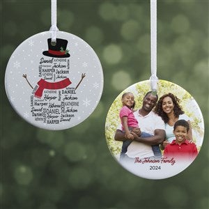 Snowman Repeating Name Personalized Ornament - 42496