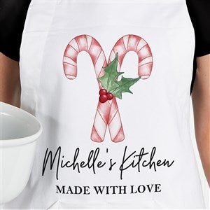 Candy Cane Kitchen Personalized Christmas Apron